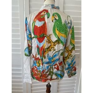 Miss Meng Silk Parrot Blouse